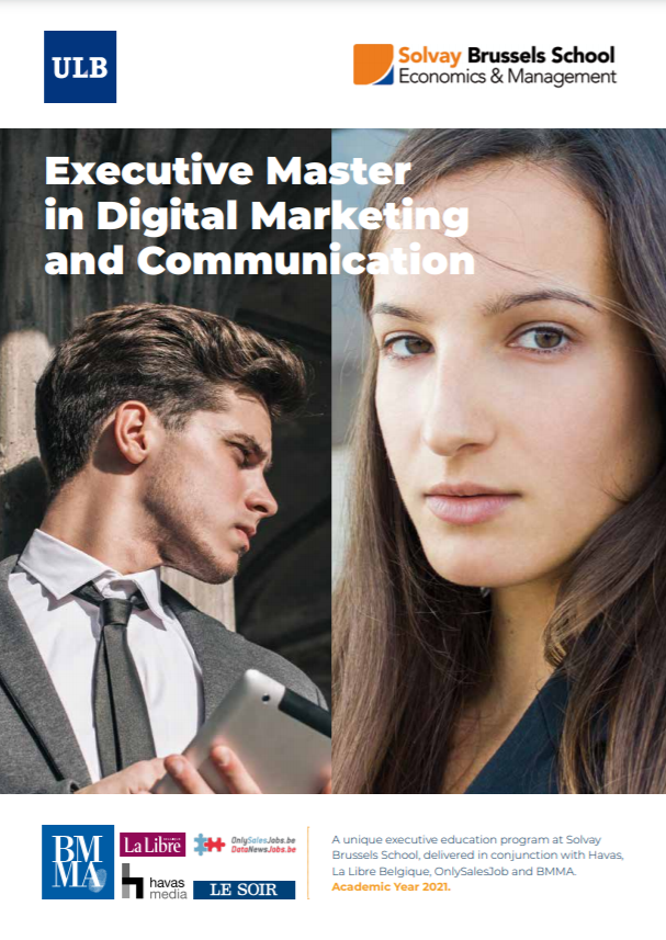 Front Brochure Solvay Executive Master in Digital Marketing and COmmunication EMDMC-EN 19-20